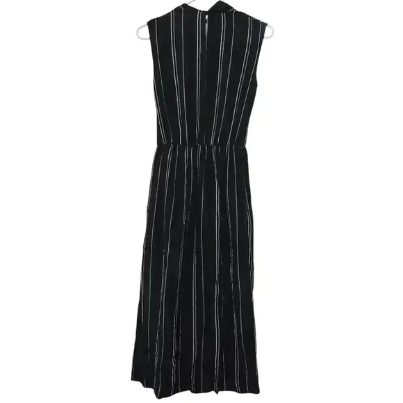 Vince - Stripe Draped Cross Front Dress in Coastal Blue Size 0 #222 - Picture 5 of 9